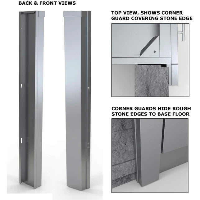 SUNSTONE 3"End Corner Guard Panel for Right Side of Base Cabinets