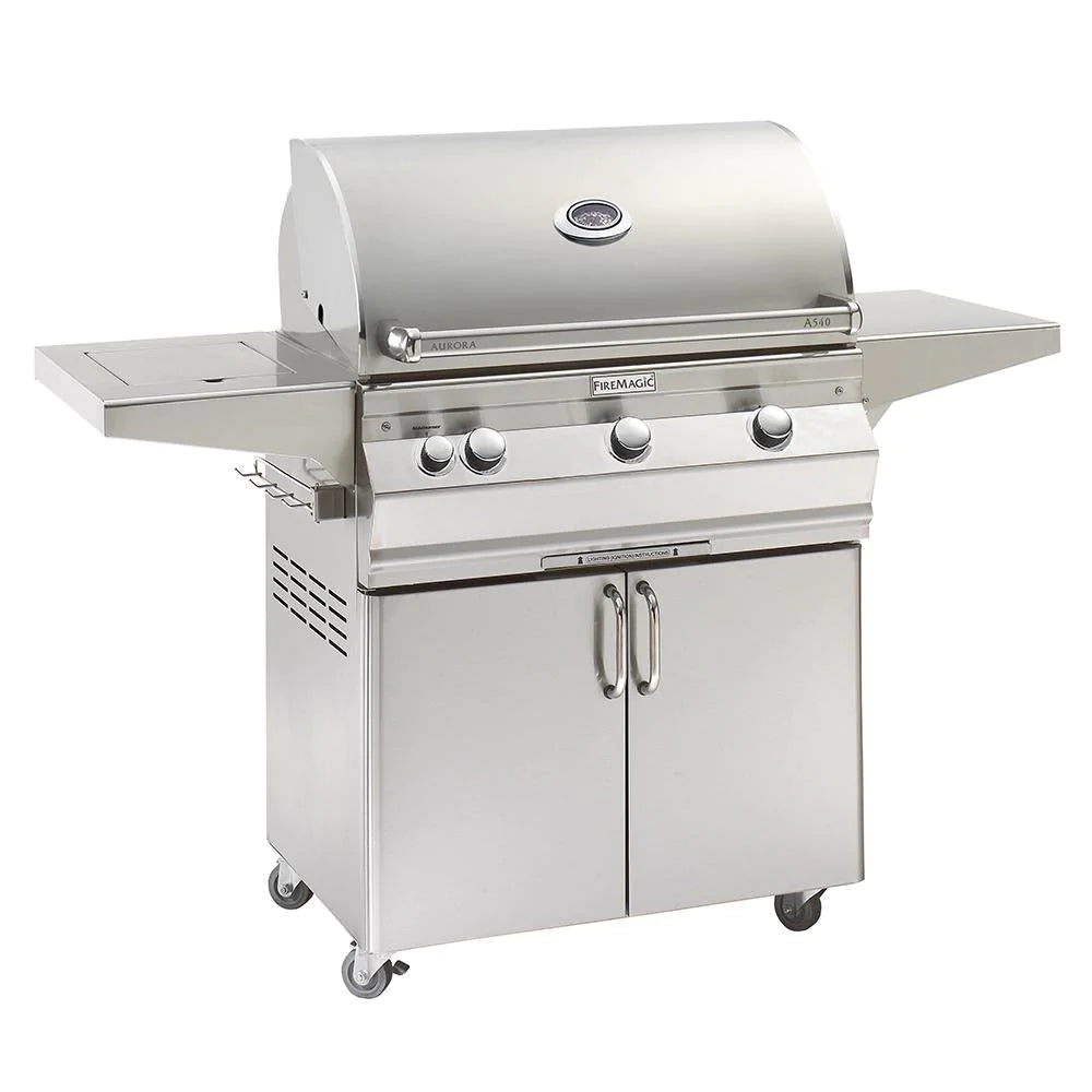 Aurora A540s Portable Grill - Analog Thermometer / Side Burner